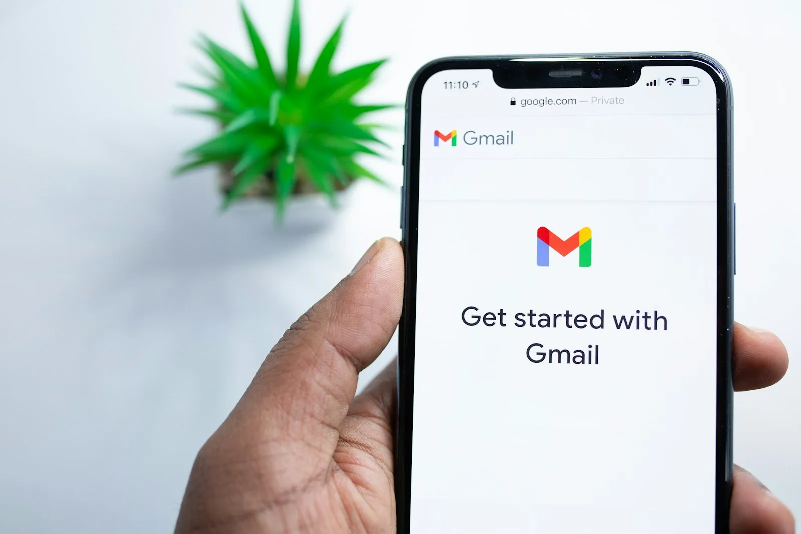 A smartphone screen displaying a Gmail inbox with unread messages