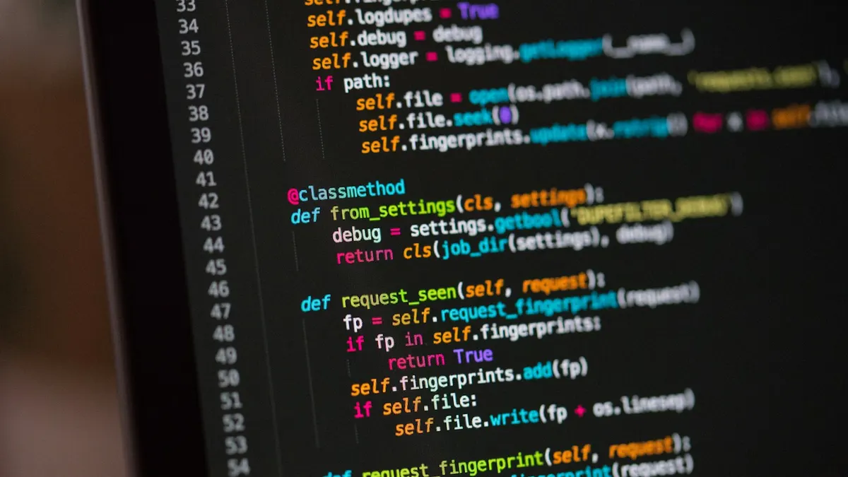 Close-up of Python code on a computer screen